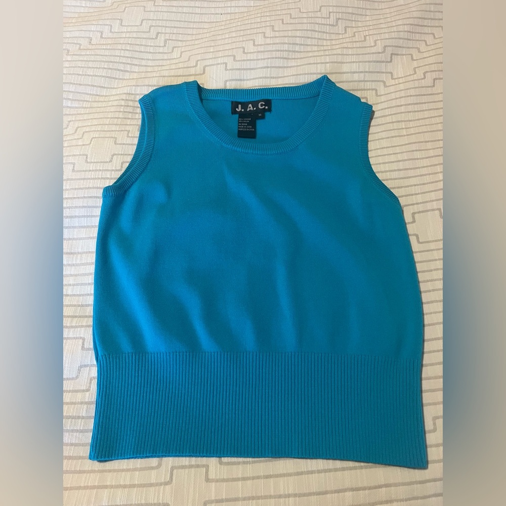 Women’s  Knit Vest in Teal Blue